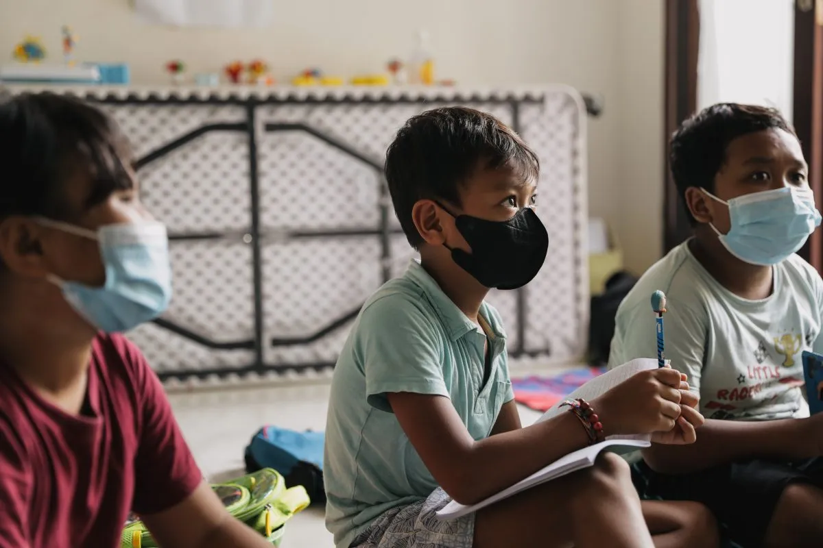 Children taking part in an Akademi Kristus education program