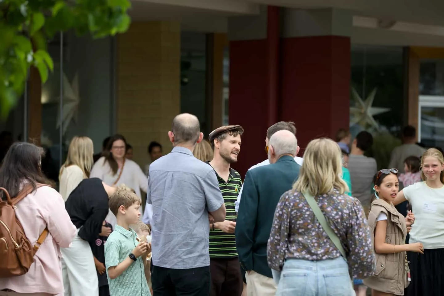 People gathering at Barrabool Hills Campus